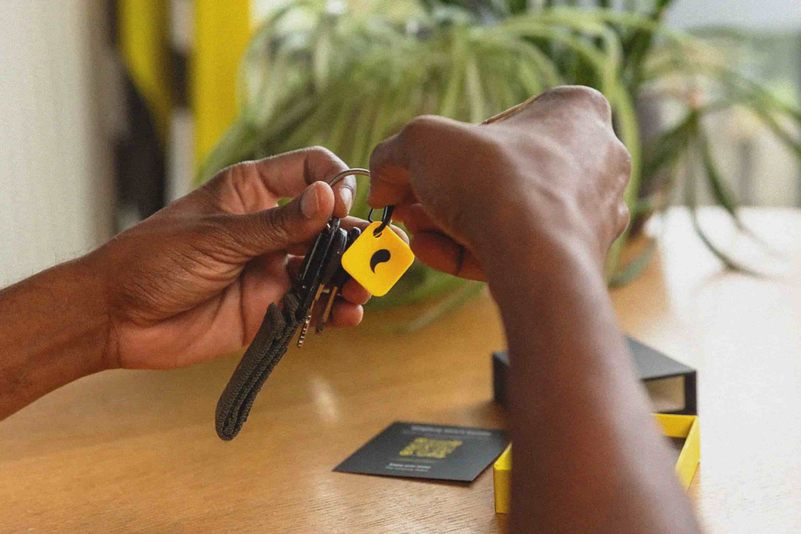 Unpluq Tag on keychain