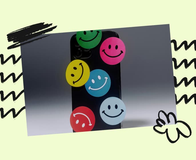 Phone with stickers
