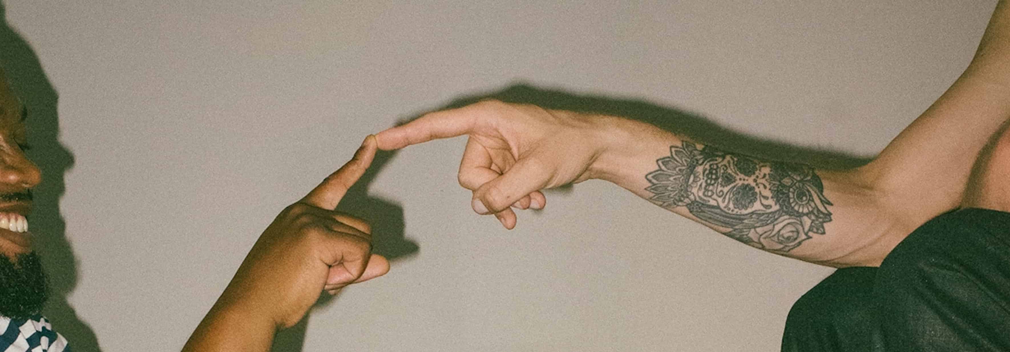 People touching fingers